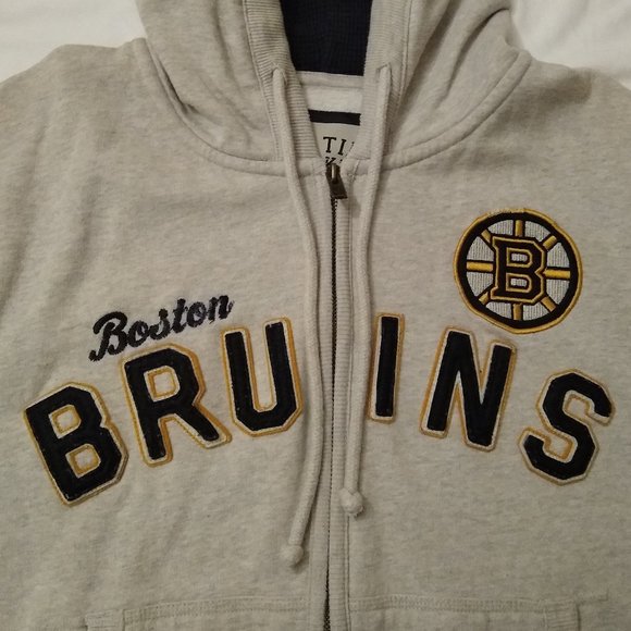 Boston Bruins Gray Zip-Up Sweater - Picture 3 of 6